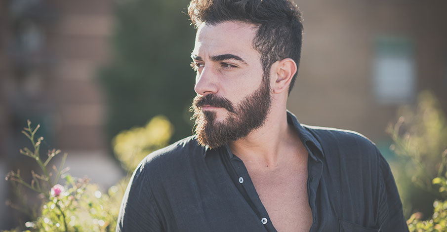 young handsome attractive bearded model man | DAPSD